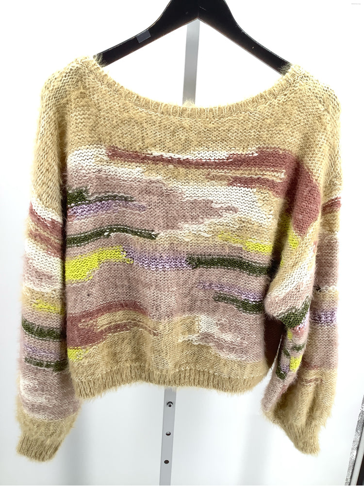 Pilcro Size L Tan Multi Sweater