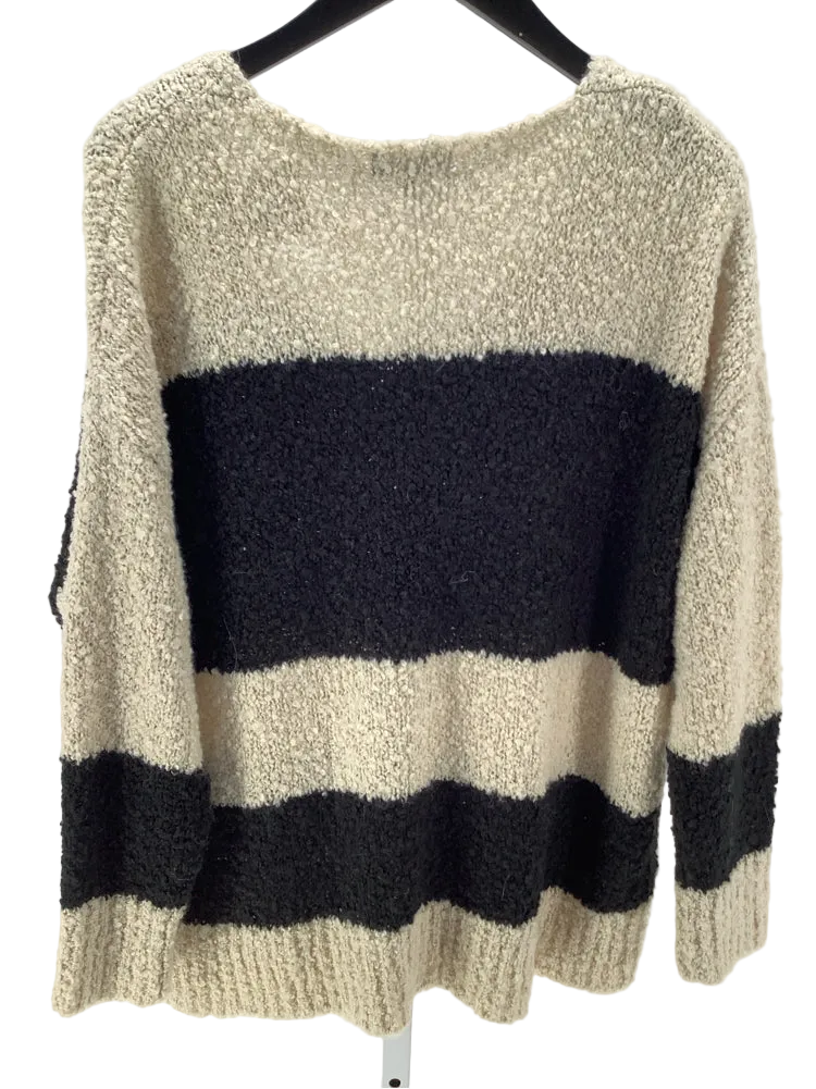 Dear John Size S Cream & Black Sweater