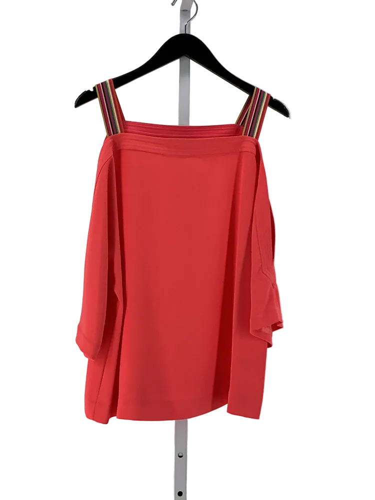 Trina Turk Size L Orange Shirt