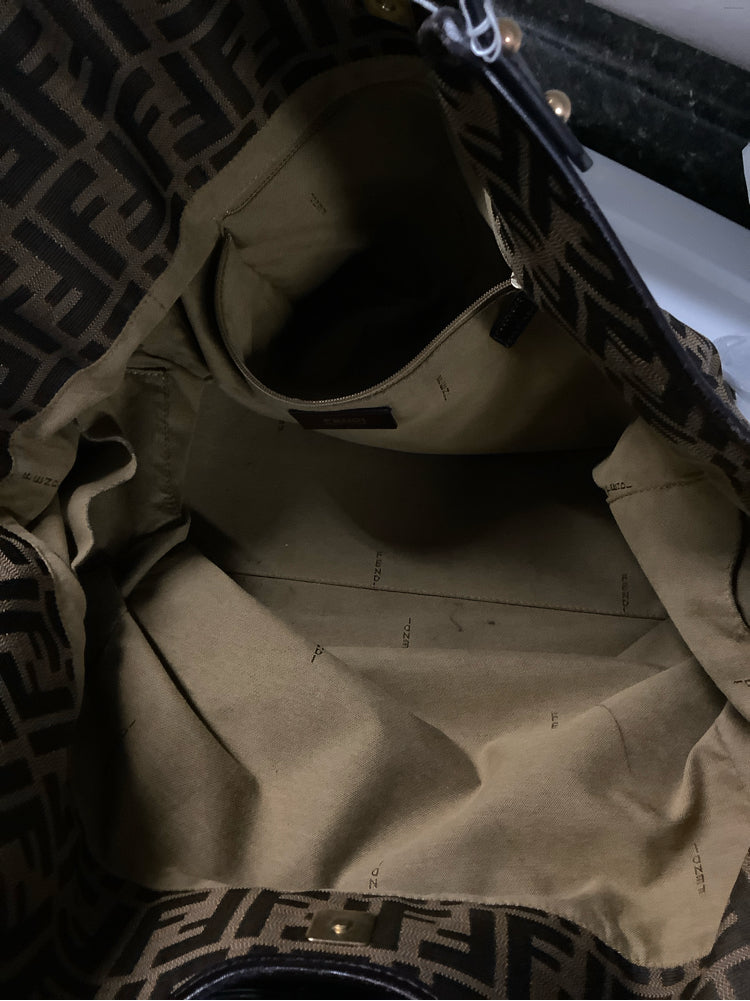 Fendi Brown & Tan Zucca Handbags