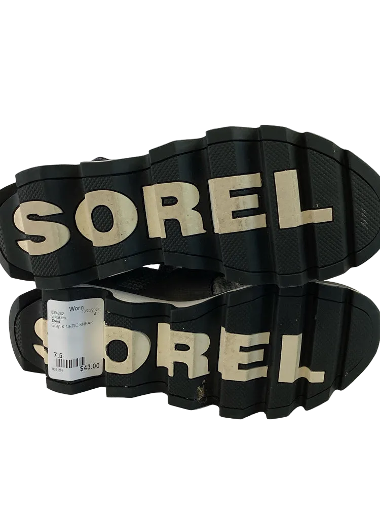Sorel Shoe Size 7.5 Gray KINETIC SNEAK Sneakers