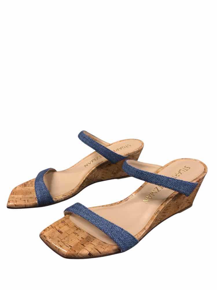 Stuart Weitzman Shoe Size 8 Blue Aleena Wedges