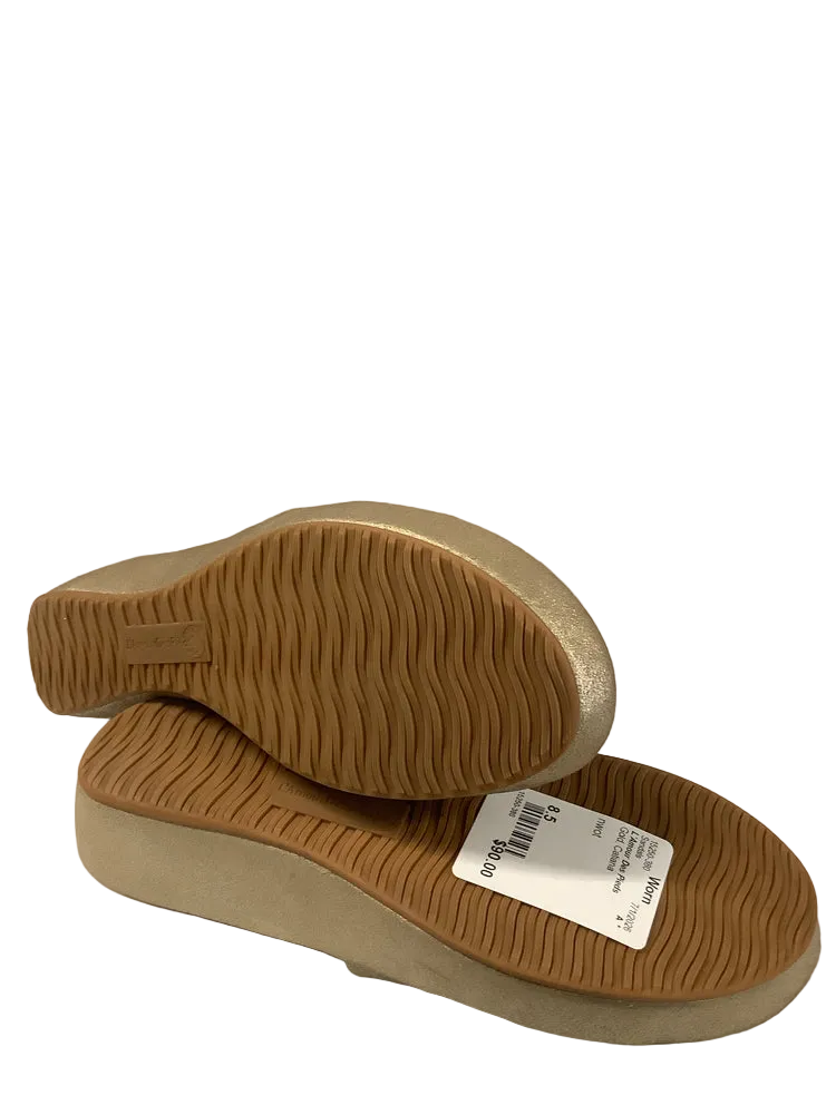 L'Amour Des Pieds Shoe Size 8.5 Gold Catiana Sandals