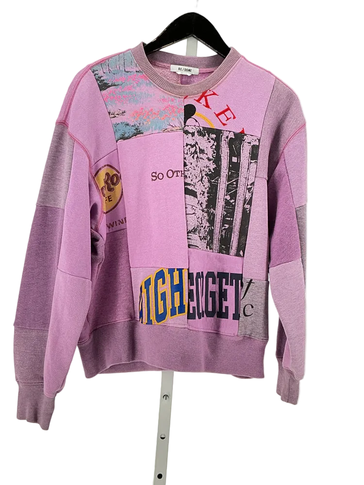 Re/Done Size S Purple multi Sweatshirt