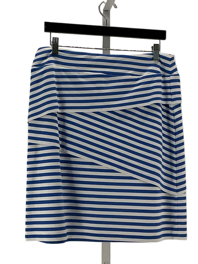 J. McLaughlin Size L Blue & White Skirt