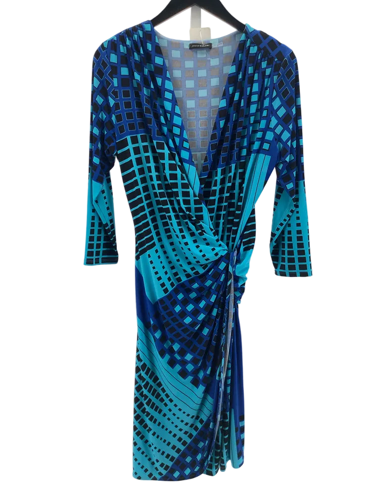 Josie Natori Size M Blue & Black Dress