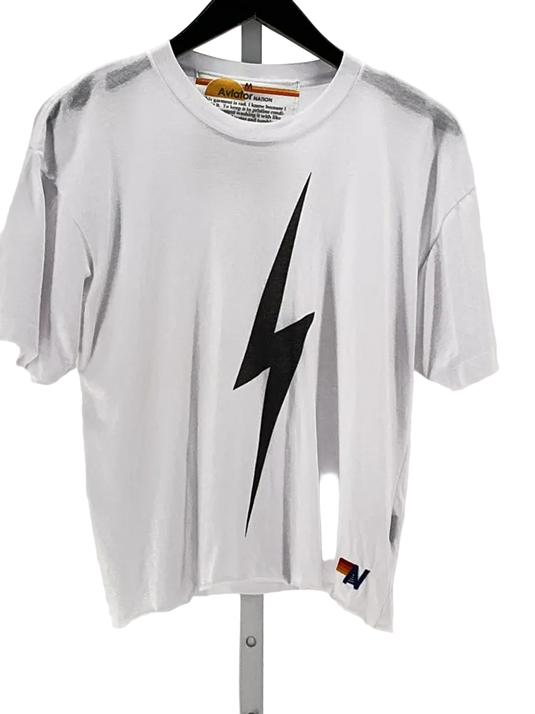 Aviator Nation Size M White & black Shirt