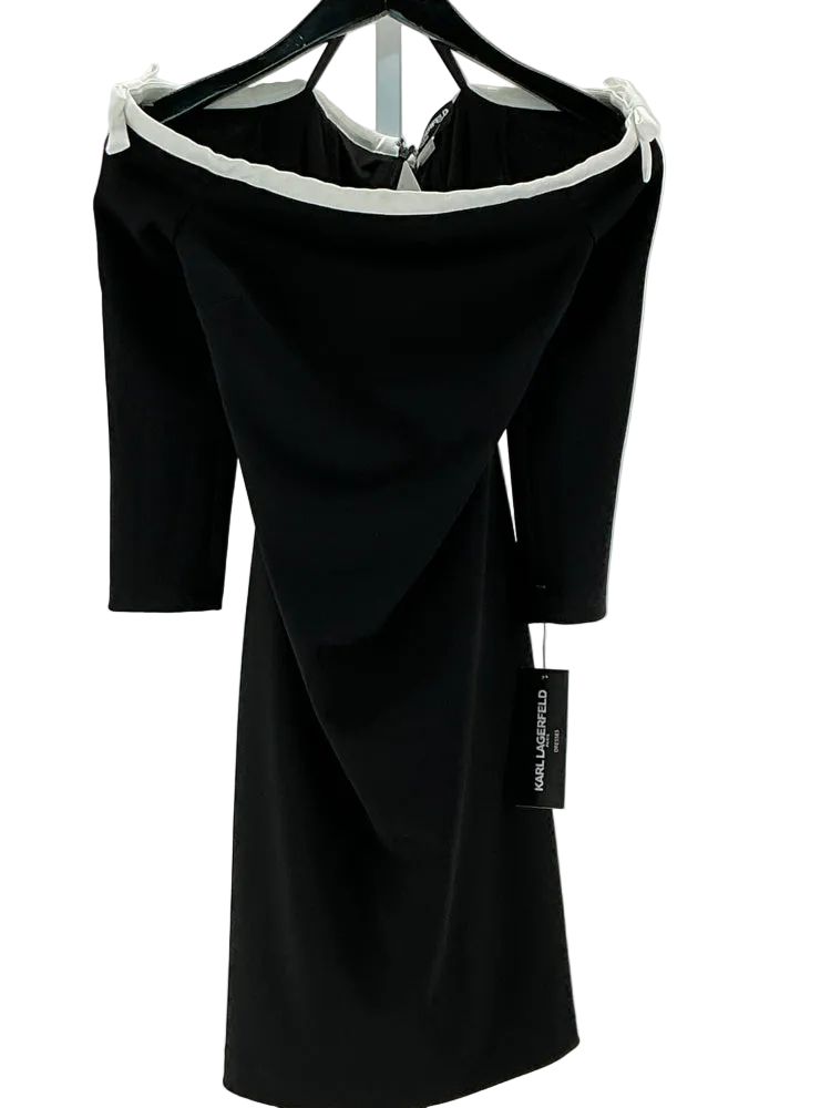 Karl Lagerfeld Size 2 Black & White Dress