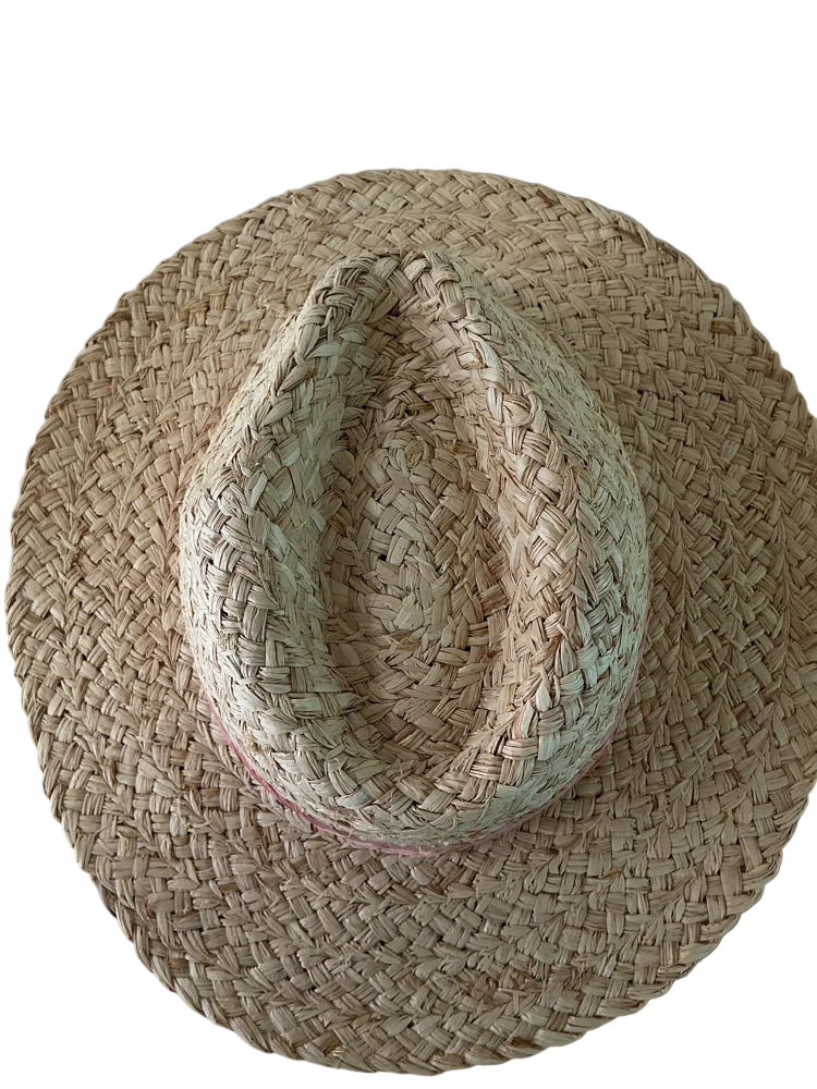 Hatattack Tan & Pink fedora Hat