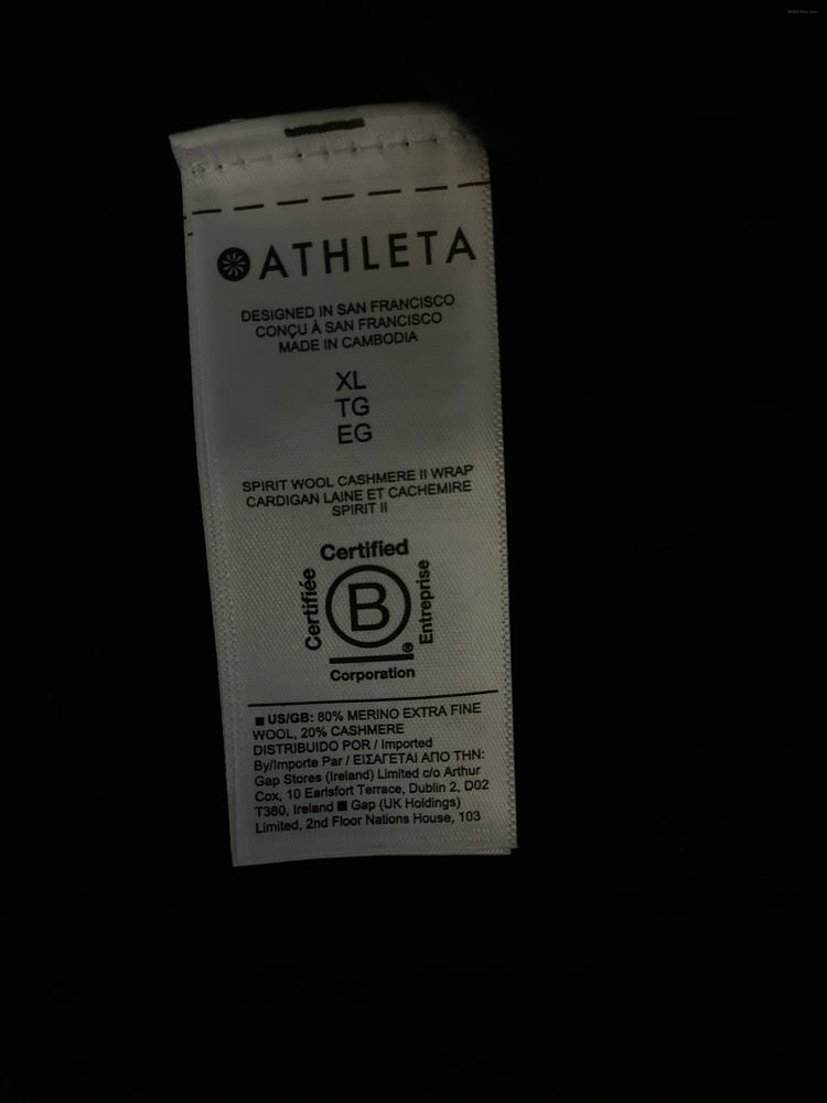 Athleta Size XL Black Cardigan