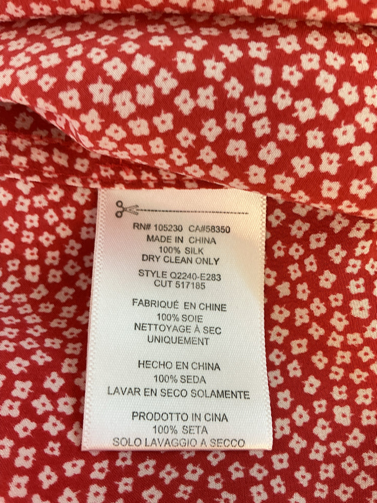 Equipment Size L Red & White Dress