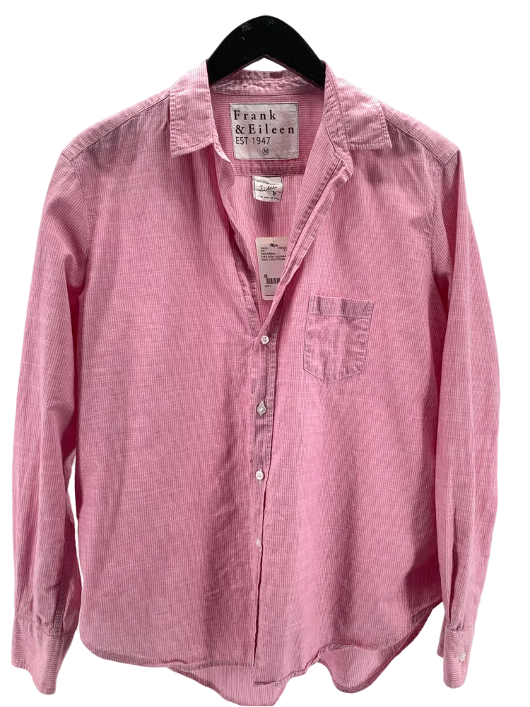 Frank & Eileen Size M Pink & White Eileen Shirt