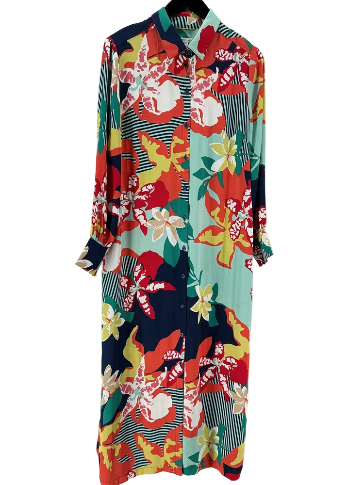 Chicos Size S Green multi Dress