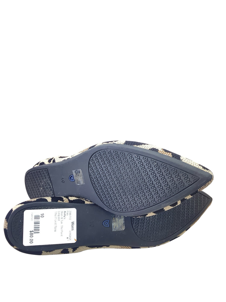 Rothy's Shoe Size 10 Black & Tan The Point Flats