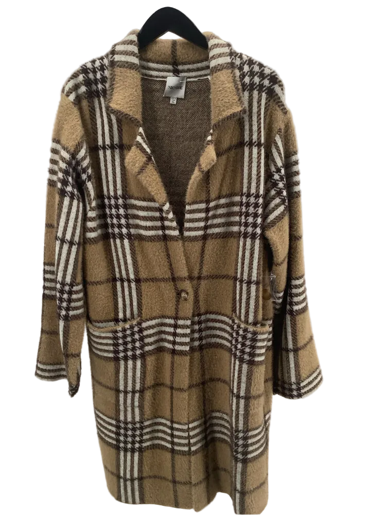 Nic & Zoe Size XL Tan Multi Sweatercoat