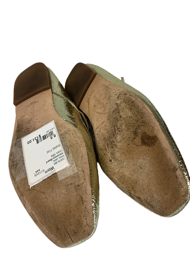 Veronica Beard Shoe Size 8.5 Gold Ellie Mary Jane