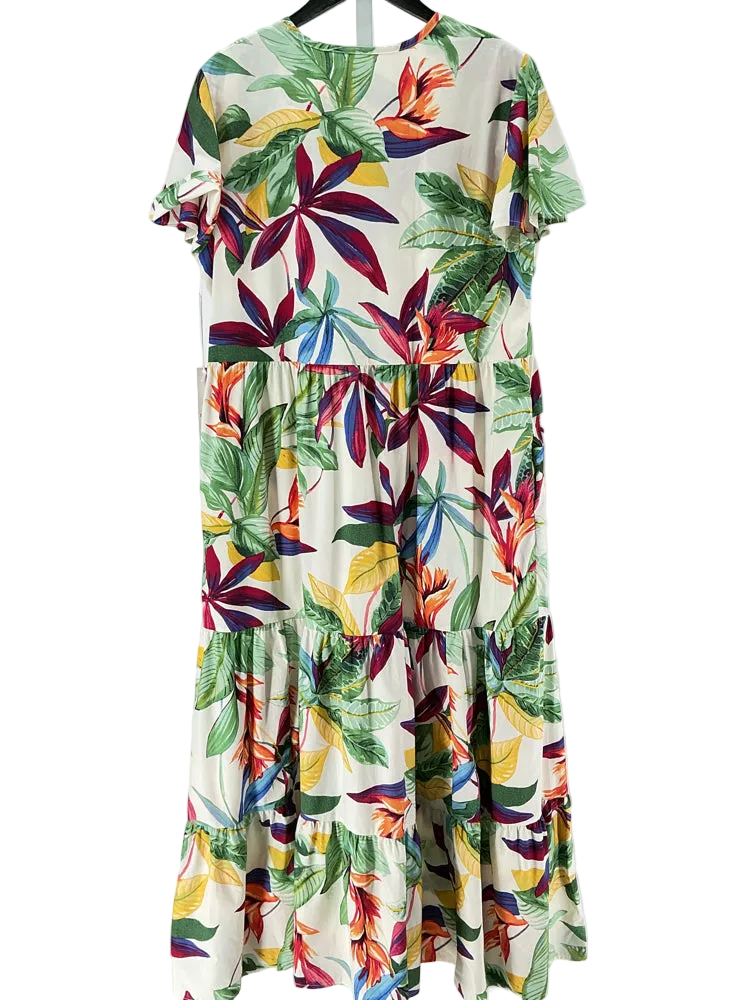 Chico's Size 14 Green multi Dress