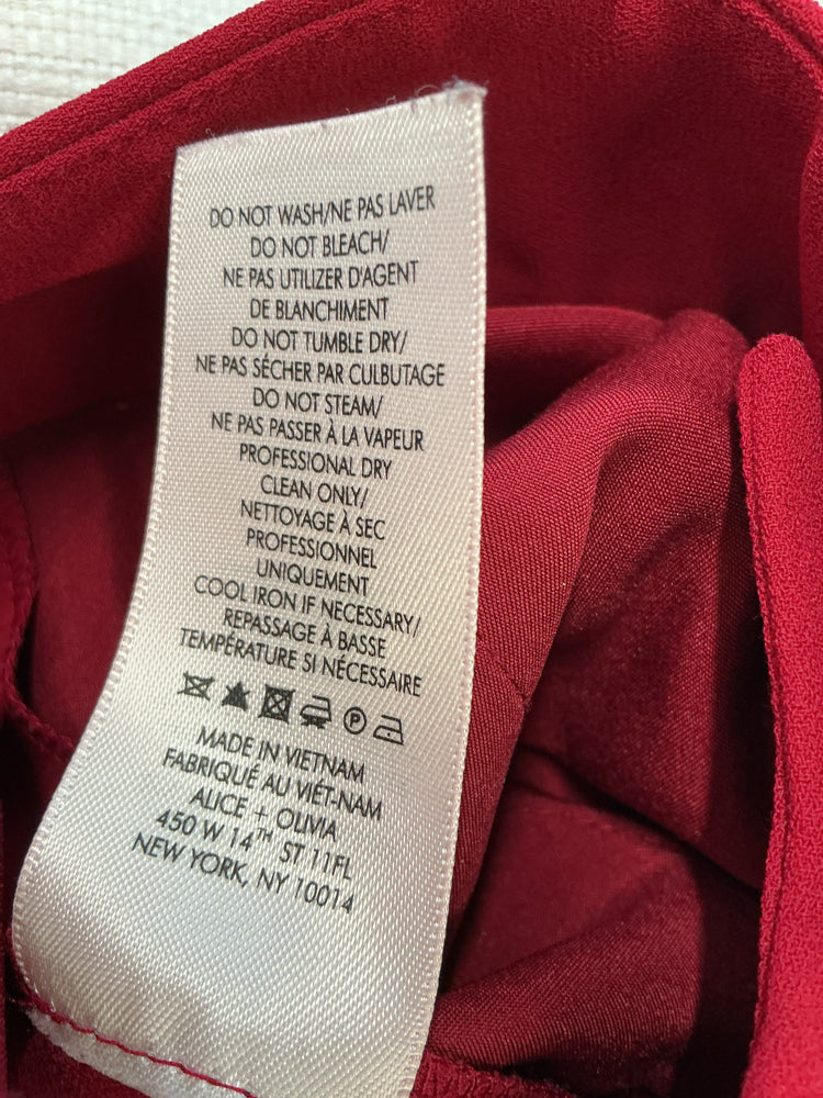 Alice & Olivia Size 4 Red Pants