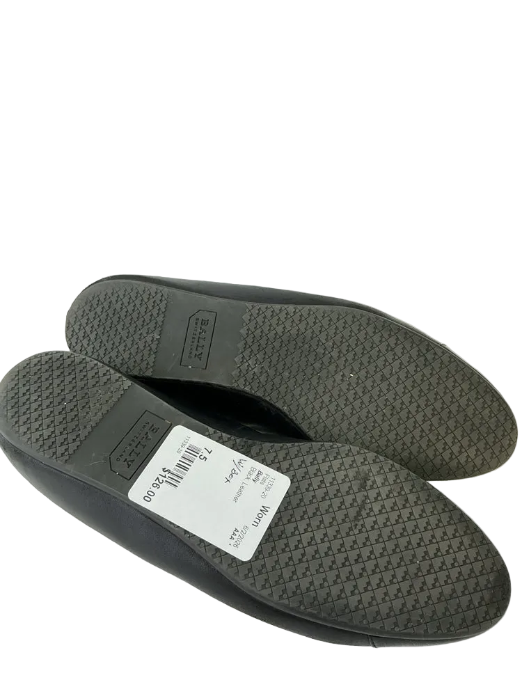 Bally Shoe Size 7.5 Black Flats