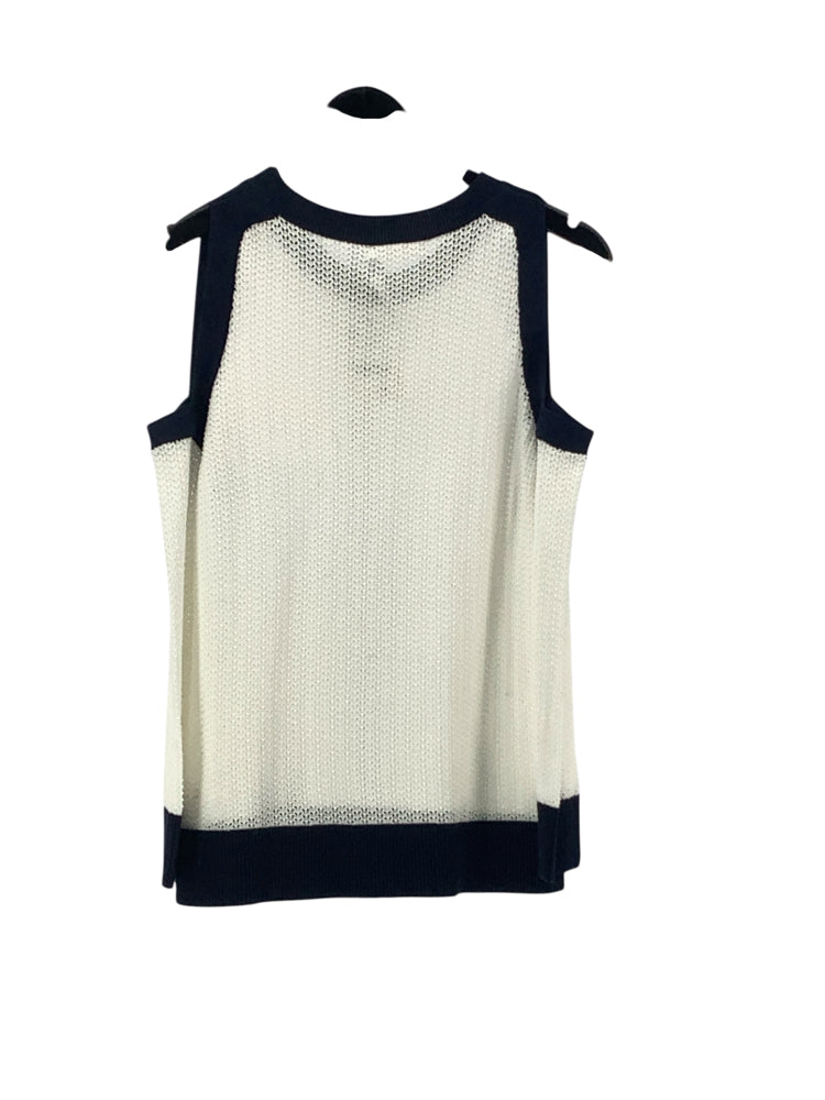 Rag & Bone Size S White & Navy Sweater