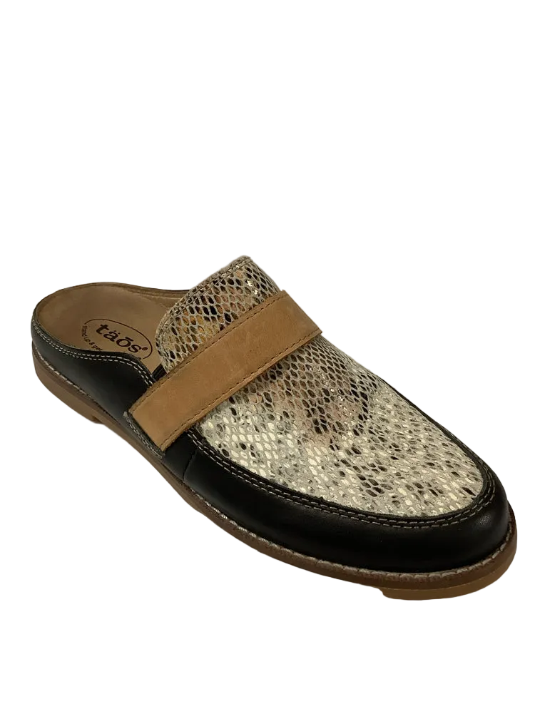 Taos Shoe Size 6.5 Black multi Royal Mules