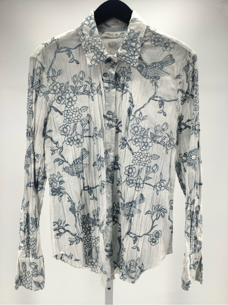 Cino Size M White & blue Shirt