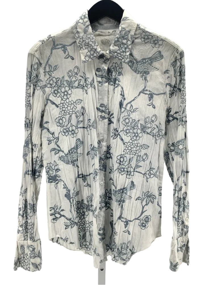 Cino Size M White & blue Shirt