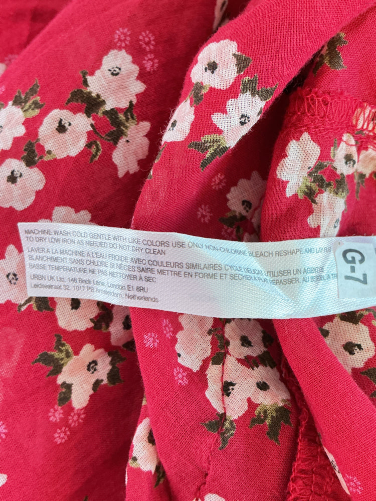 Free People Size XS Red multi Hearts Desire Dress