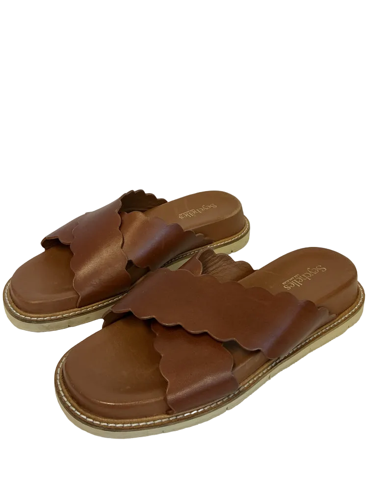 Seychelles Shoe Size 9.5 Brown Woodstock Slides