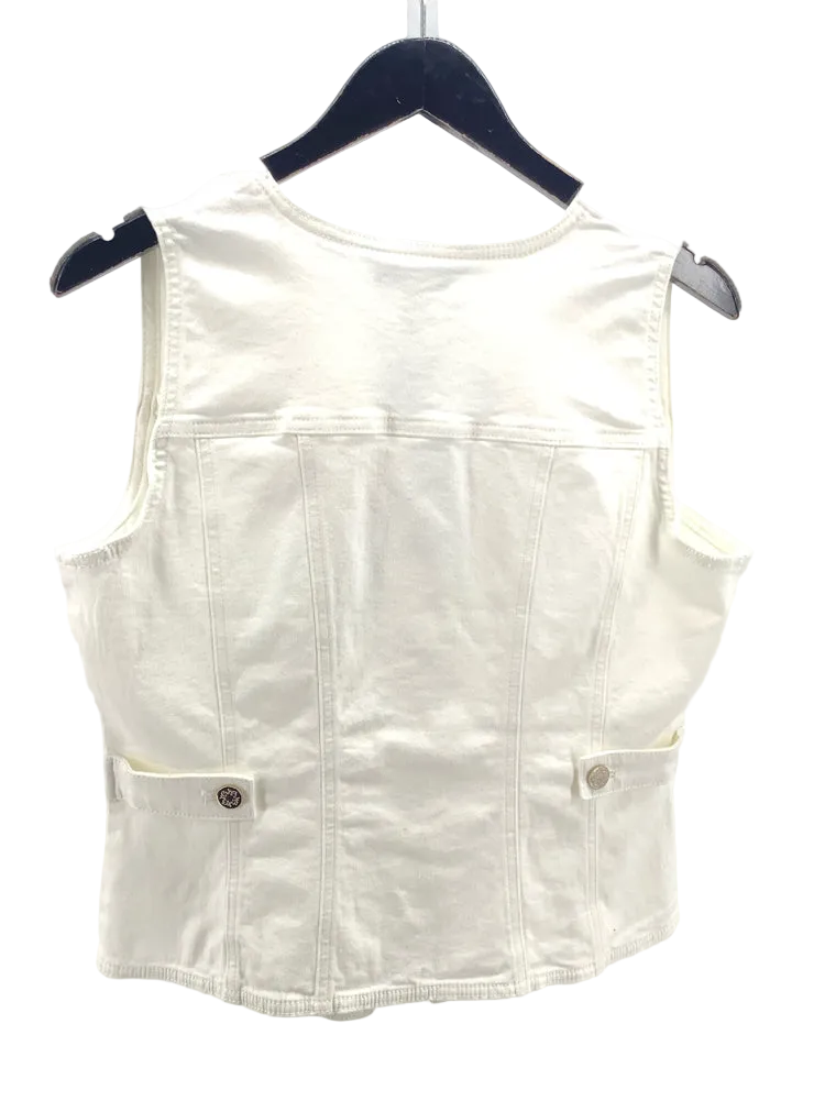 White House Black Market Size 12 White Vest