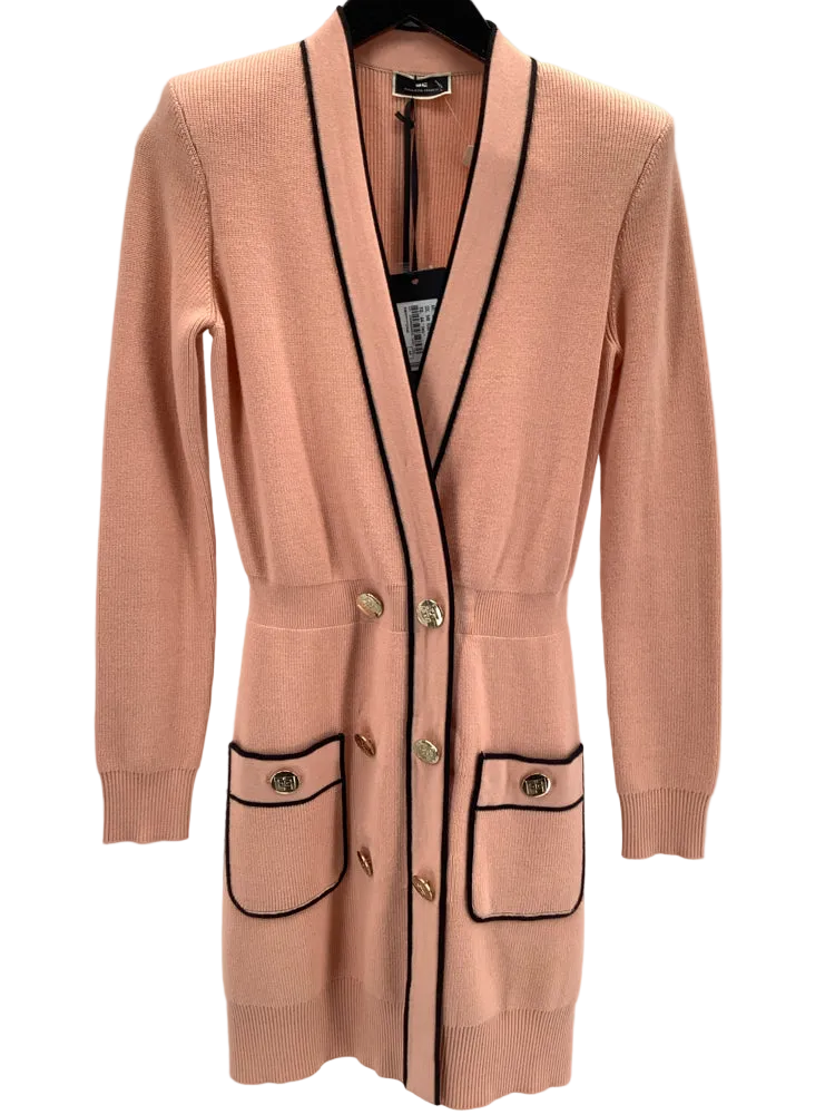 Elisabetta Franchi Size 8 Pink & Black Dress