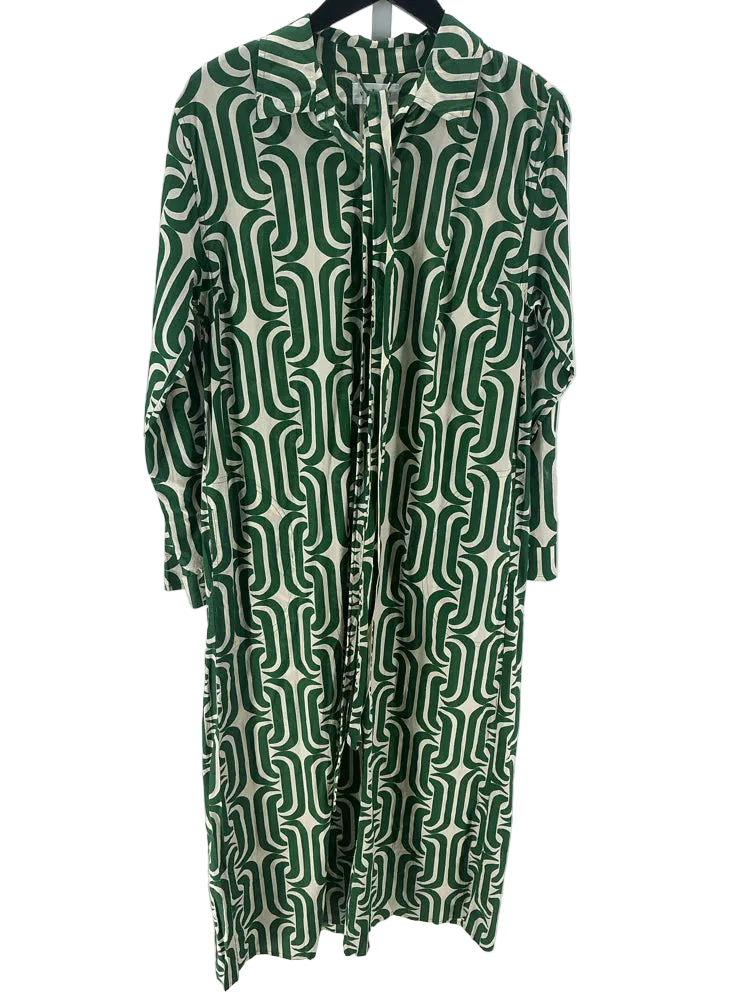 Velvet by Graham Spencer Size S Green & White Susan Dress
