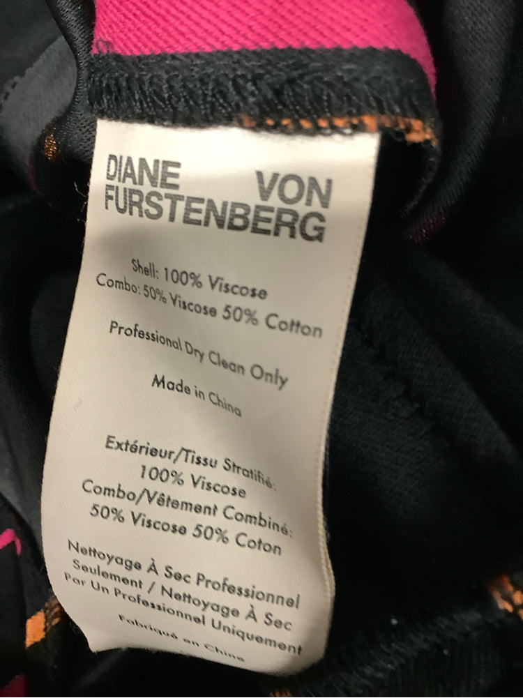Diane VonFurstenberg Size 6 Black multi Jumpsuit