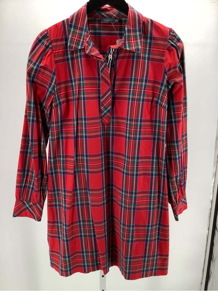 Vineyard Vines Size S Red multi LA Alto Dress