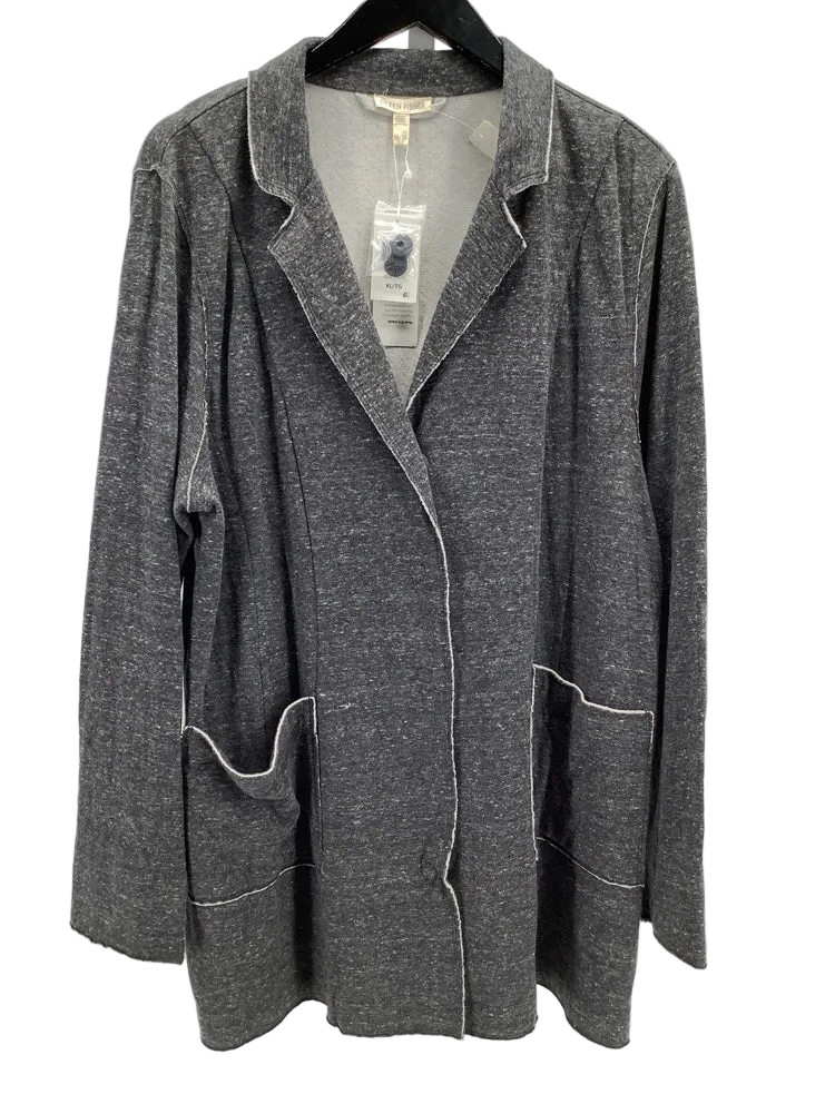 Eileen Fisher Size XL Gray & White Jacket