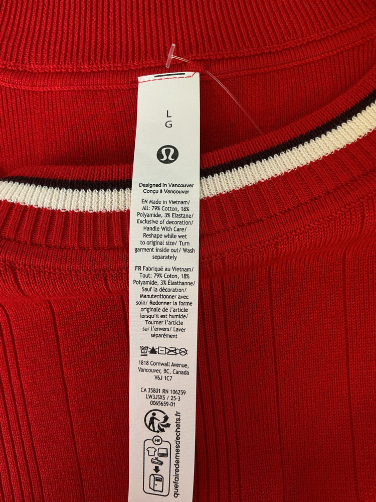 lululemon Size L Red Sweater