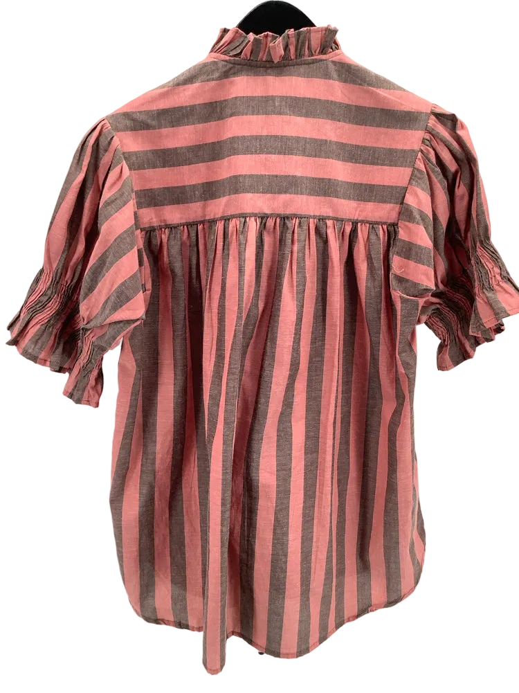 Mille Resort & Travel Size S Pink & Brown Marnie Shirt