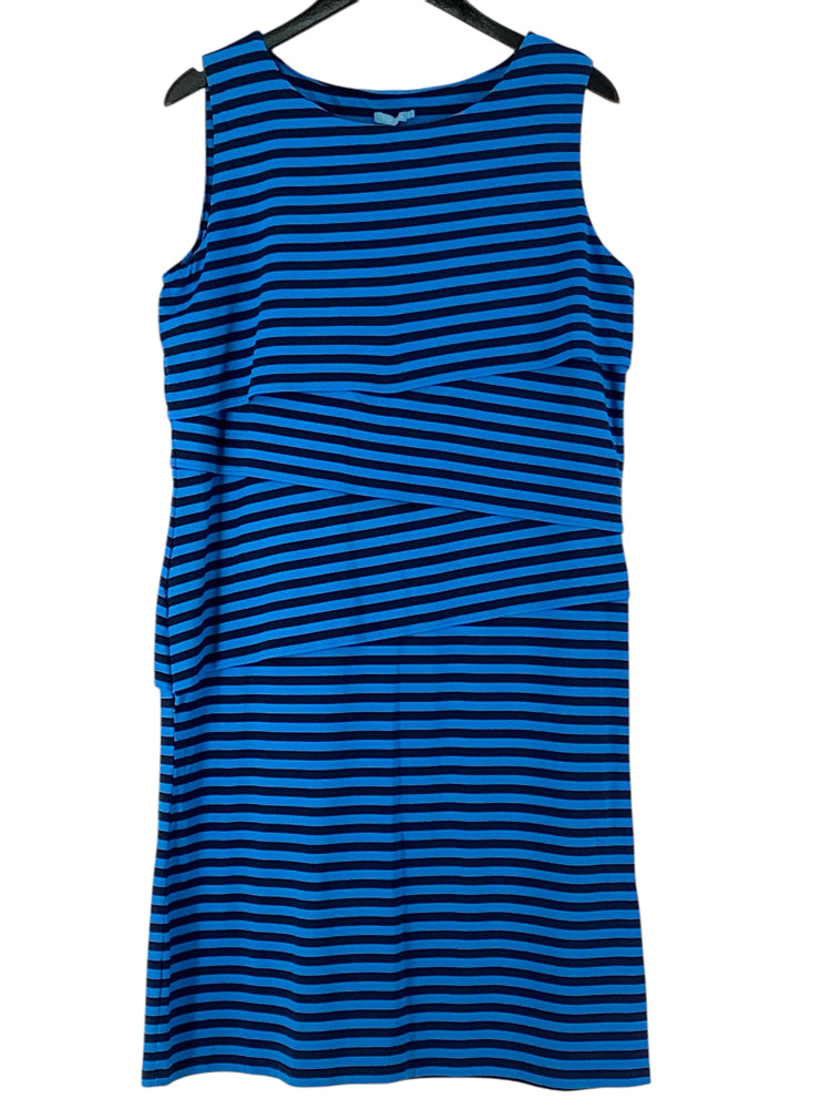 J. McLaughlin Size XL Blue & Navy Dress