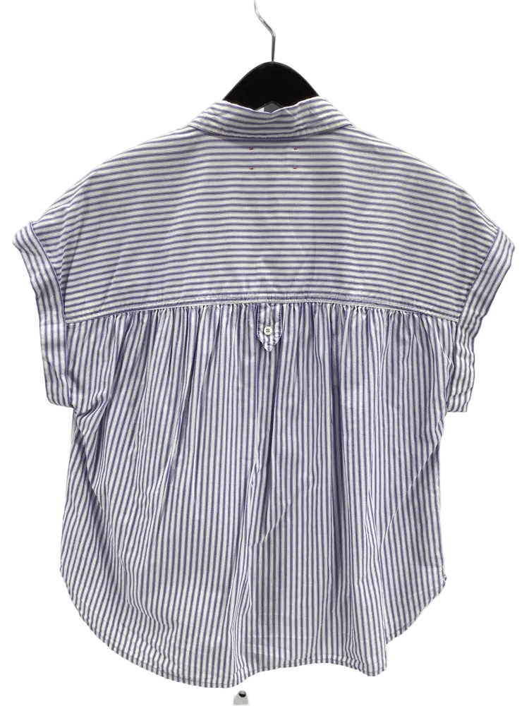 Xirena Size M Blue & White Lexi Shirt