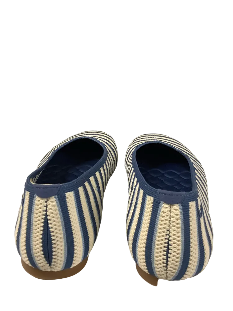 vivaia Shoe Size 7.5 Blue & White Flats
