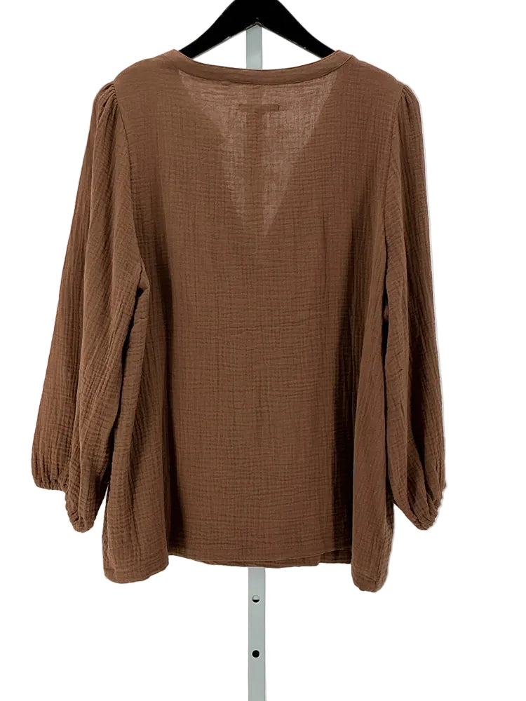 Marine Layer Size XL Brown Shirt