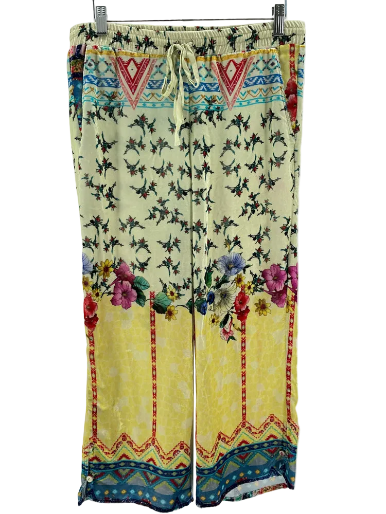 Johnny Was Size S Green multi Pants