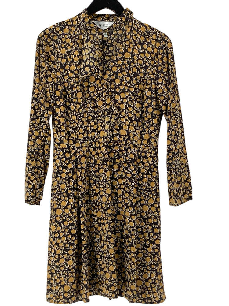 Derek Lam 10 Crosby Size 6 Black & Tan Dress