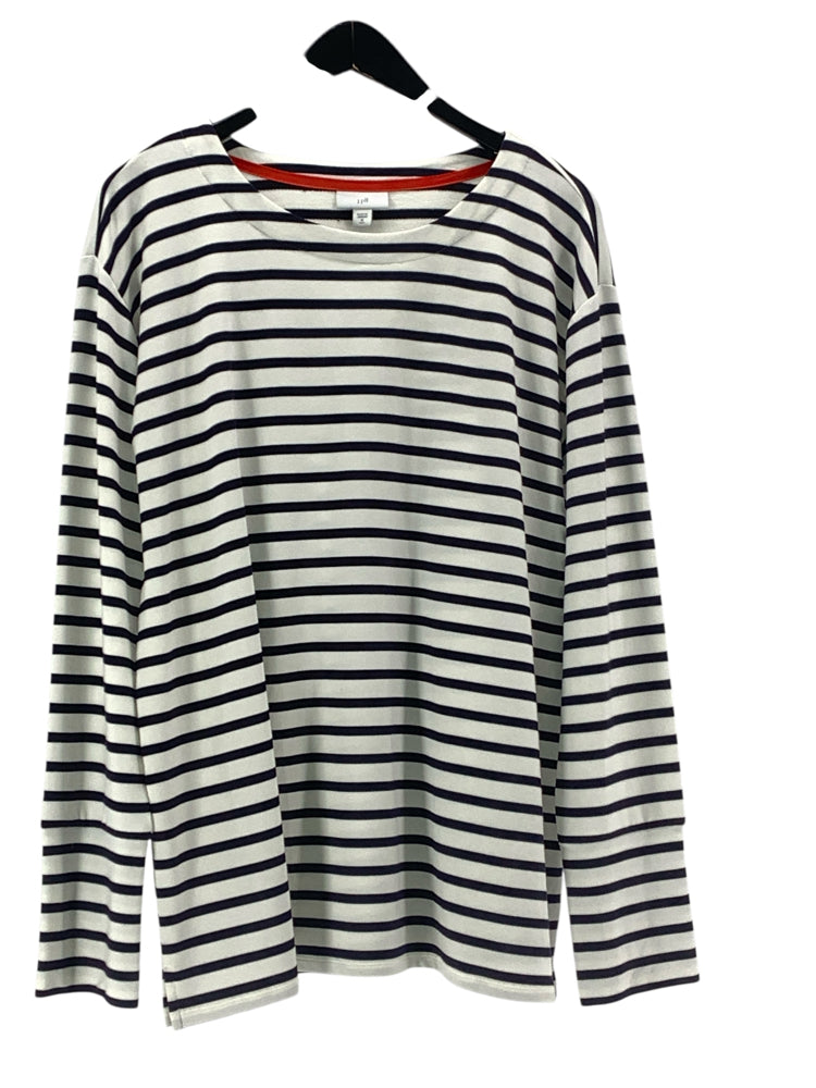 JJill Size MT Navy & white Shirt