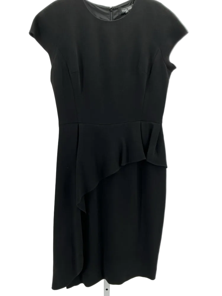 Teri Jon by Rickie Freeman Women's Asymmetrical Peplum Dress - Black
