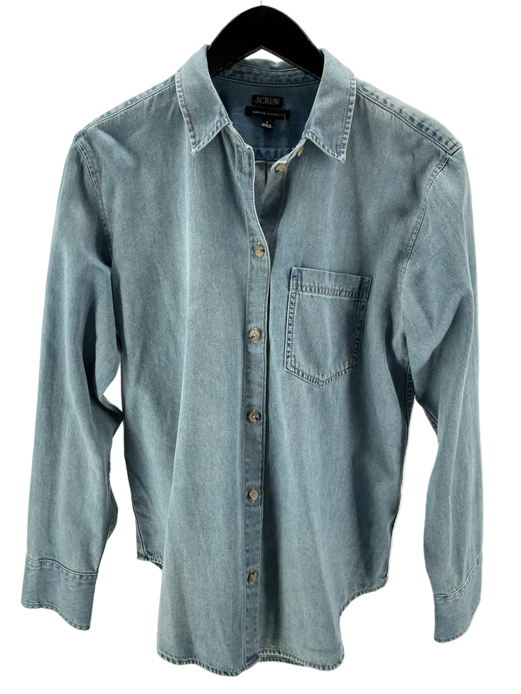 Jcrew Size 4 Blue Shirt