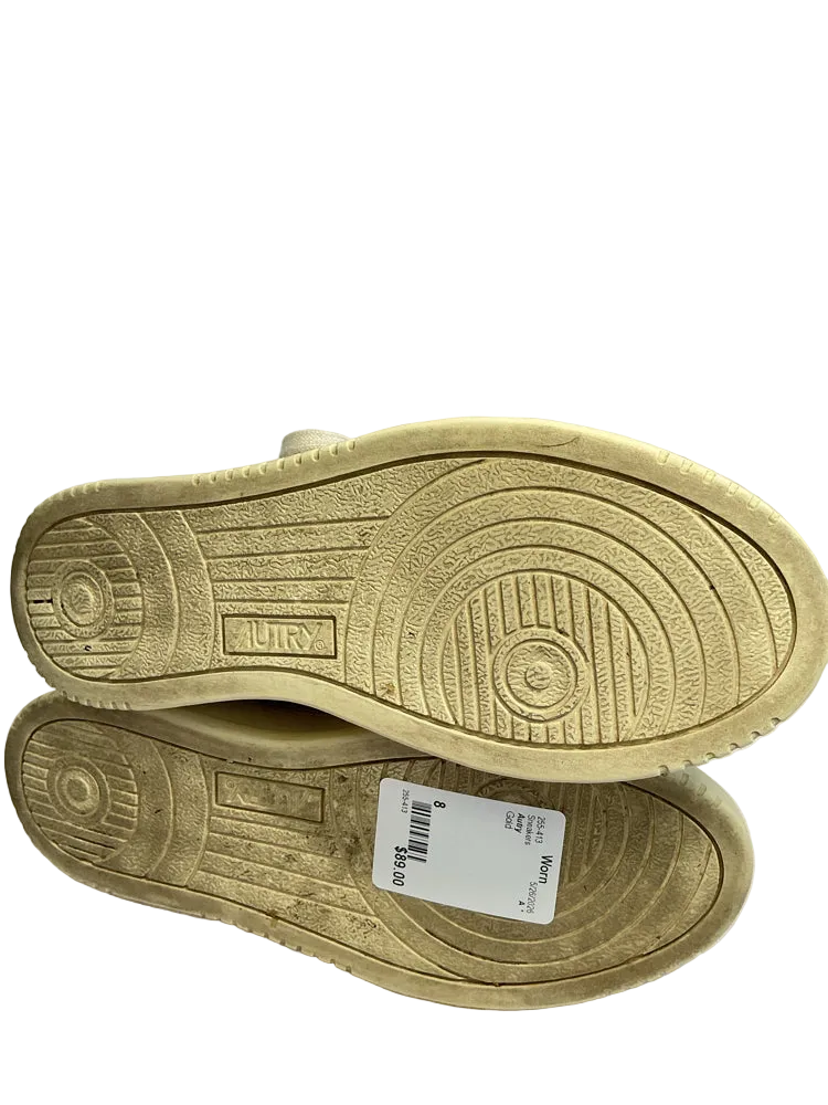 Autry Shoe Size 8 Gold Sneakers