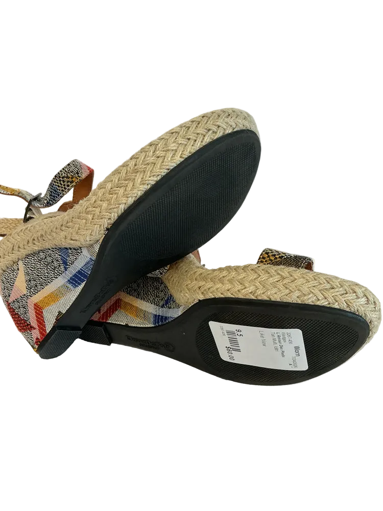 L'Amour Des Pieds Shoe Size 9.5 Tan Multi Iditri Wedges