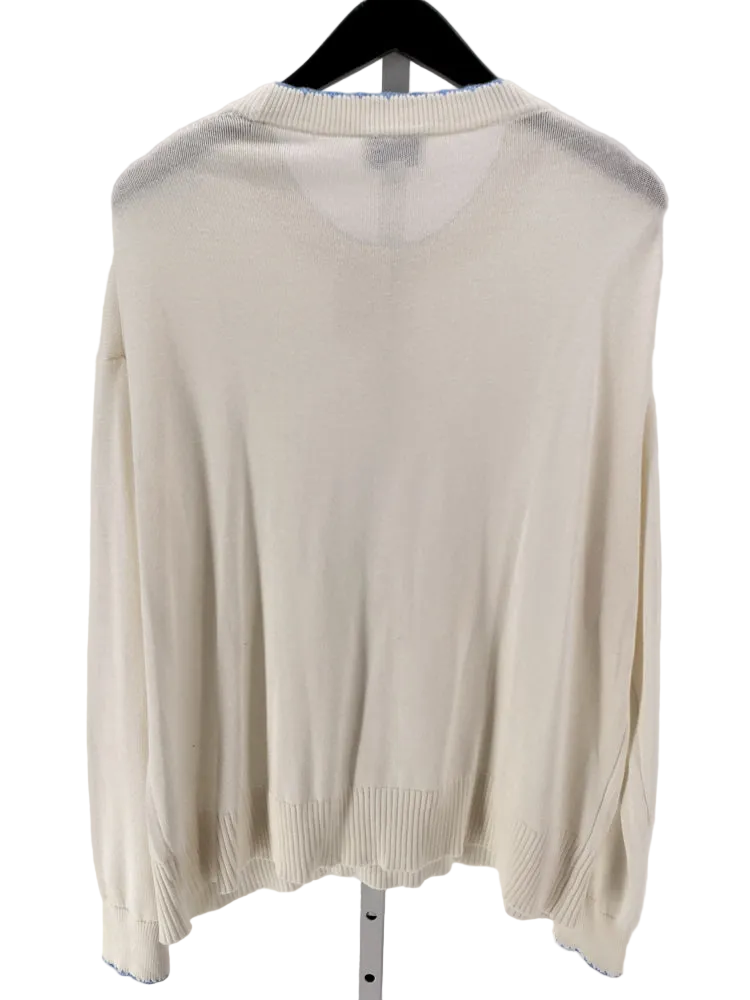 Cartolina Size L Cream & Blue Sweater
