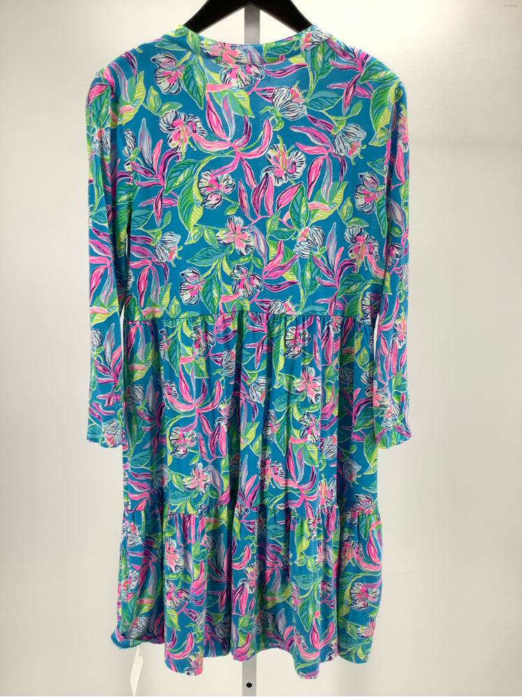 Lilly Pulitzer Size M Blue Multi Alaina Dress